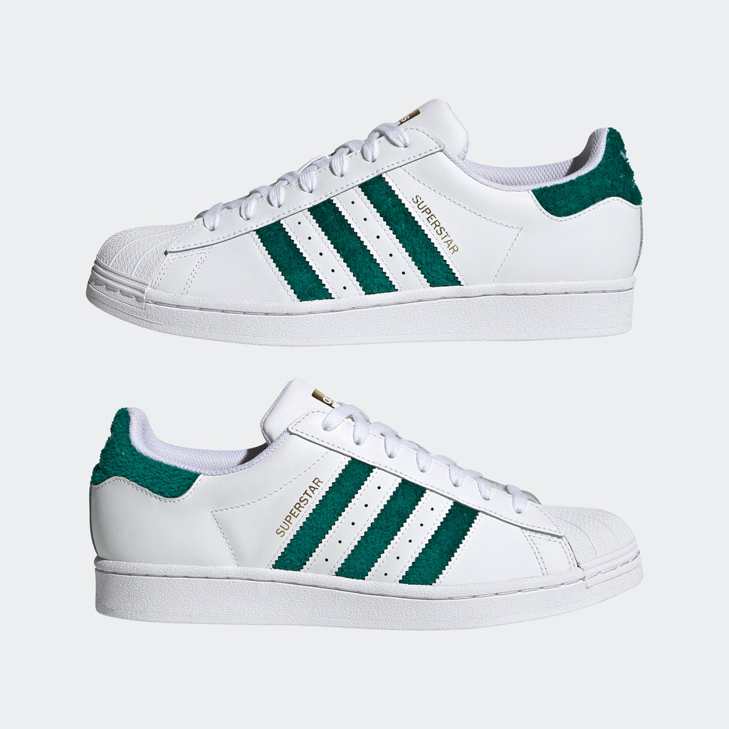 Men's adidas Originals Superstar Shoes White Green