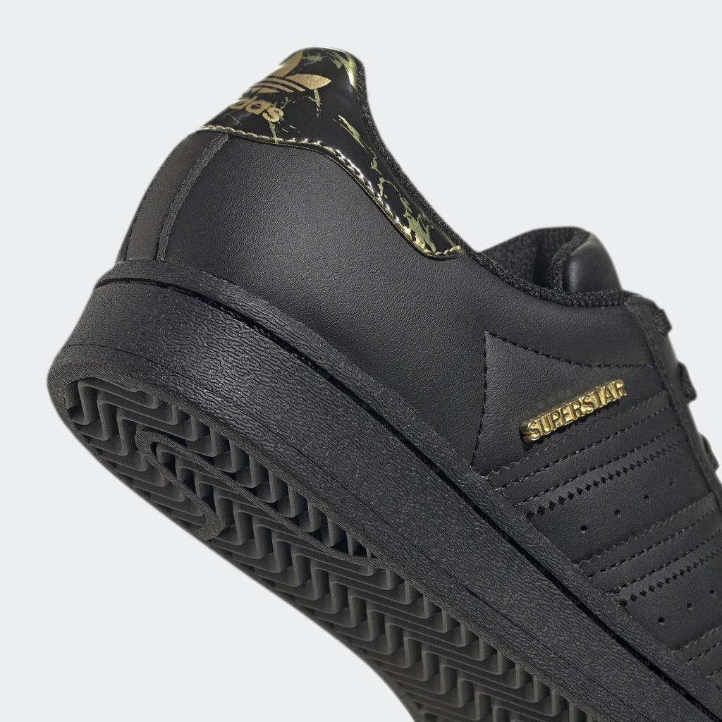 Kids’ adidas Originals Superstar Shoes Black Gold