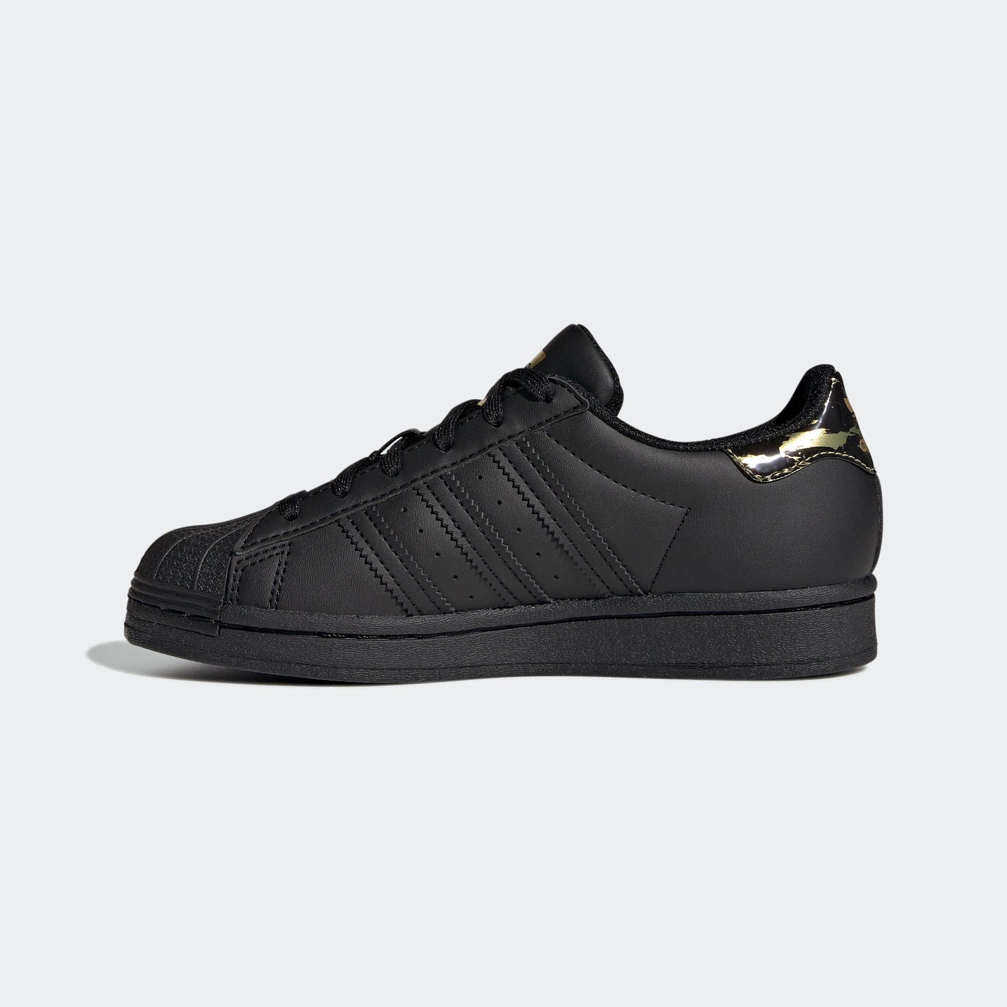 Adidas Superstar II GS Youth Shell Toe Black Gold Sneakers 662295 Women's  NEW