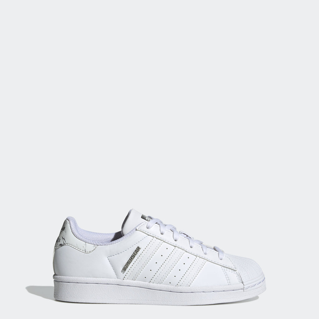 Kids’ adidas Originals Superstar Shoes White Silver