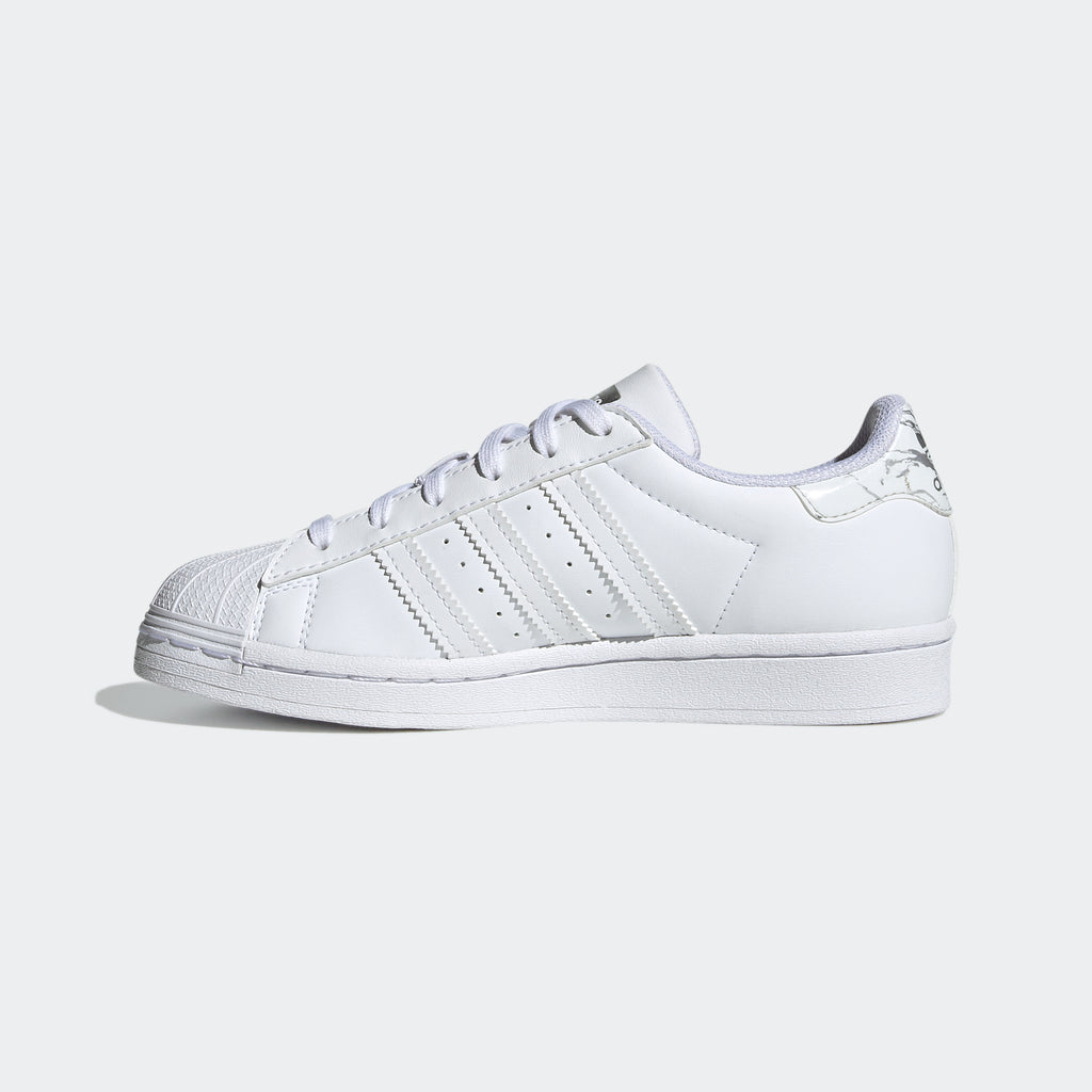 Kids’ adidas Originals Superstar Shoes White Silver
