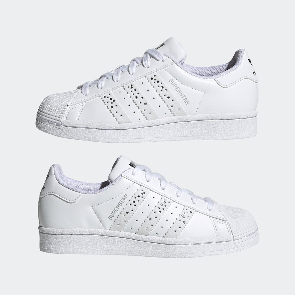 Kids’ adidas Originals Superstar Shoes White Shimmer