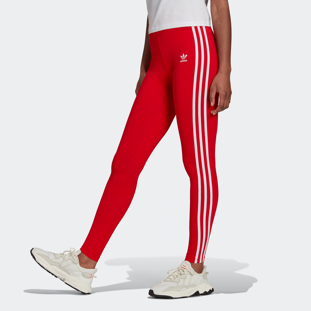Women’s adidas Originals Adicolor Classics 3-Stripes Leggings Red