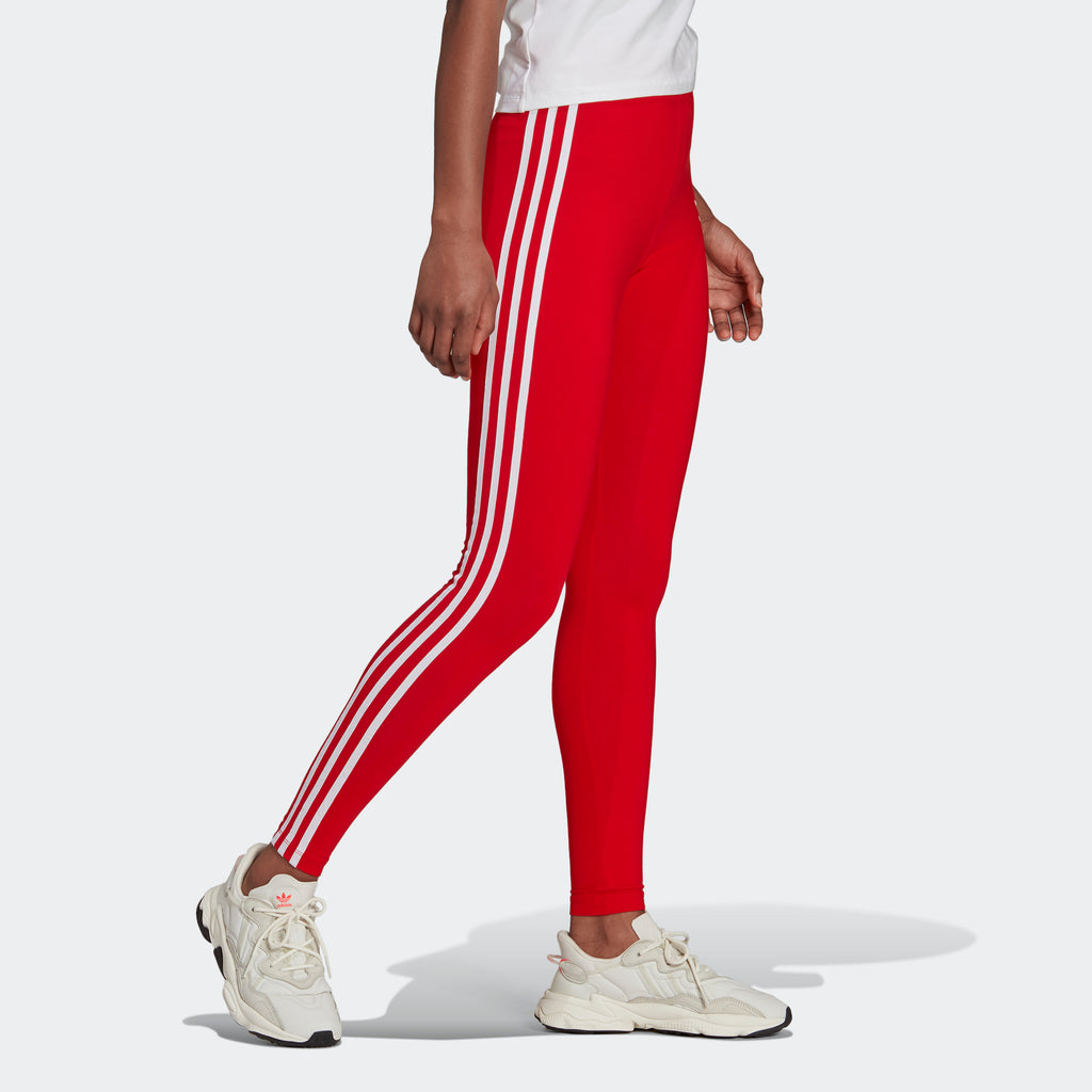 Women’s adidas Originals Adicolor Classics 3-Stripes Leggings Red