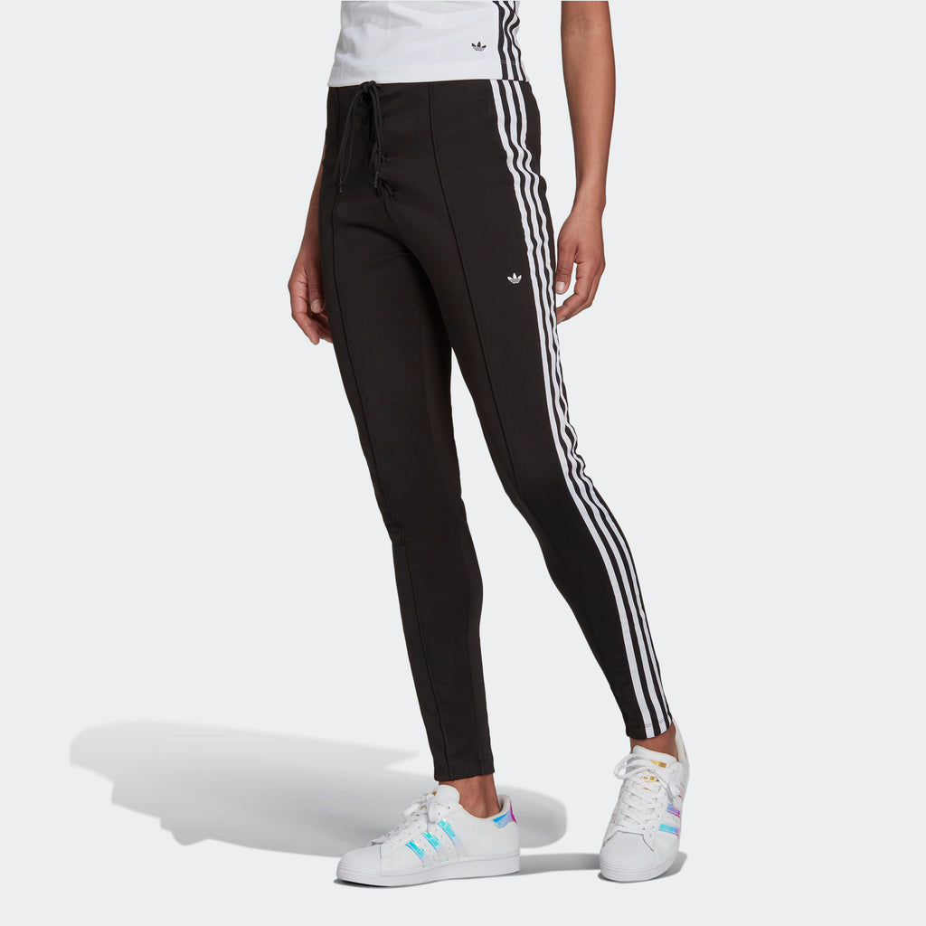 Women's adidas Originals Laced High-Waisted Track Pants Black