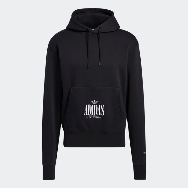 Adidas originals trefoil black hoodie clearance