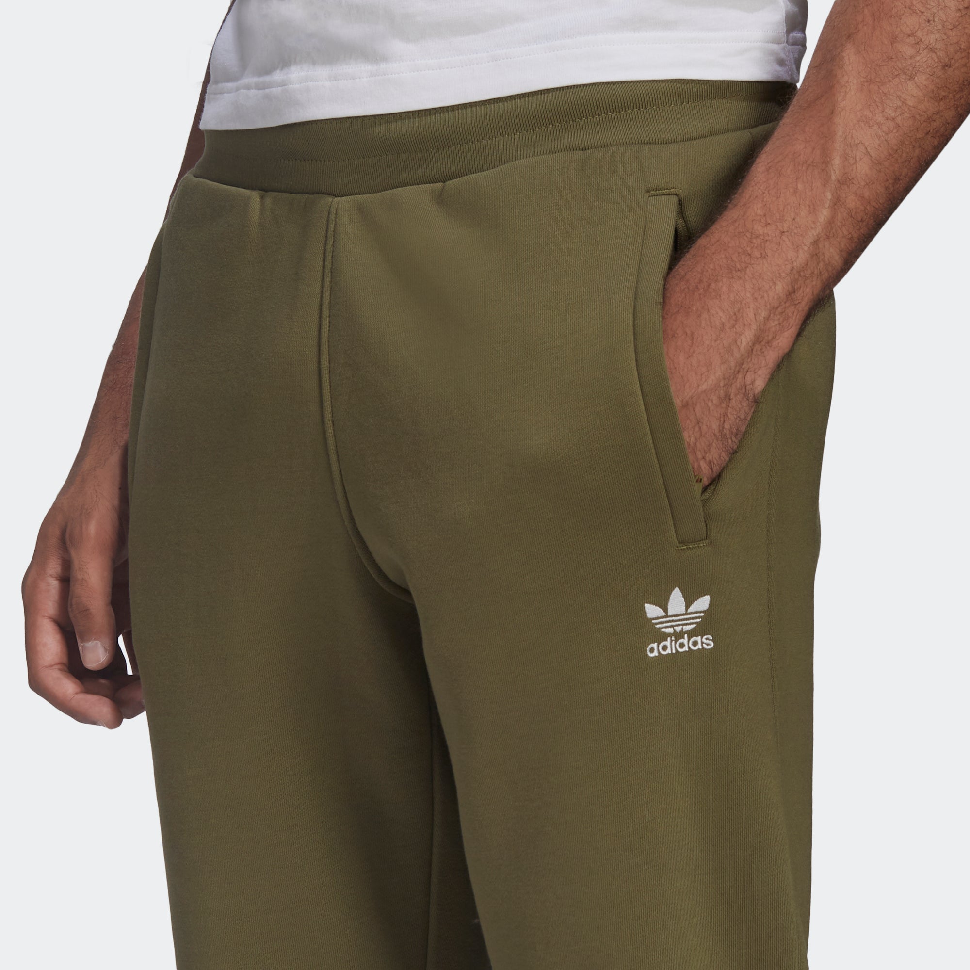 adidas Originals Adidas Essentials Track Pants Focus Olive in Green for Men