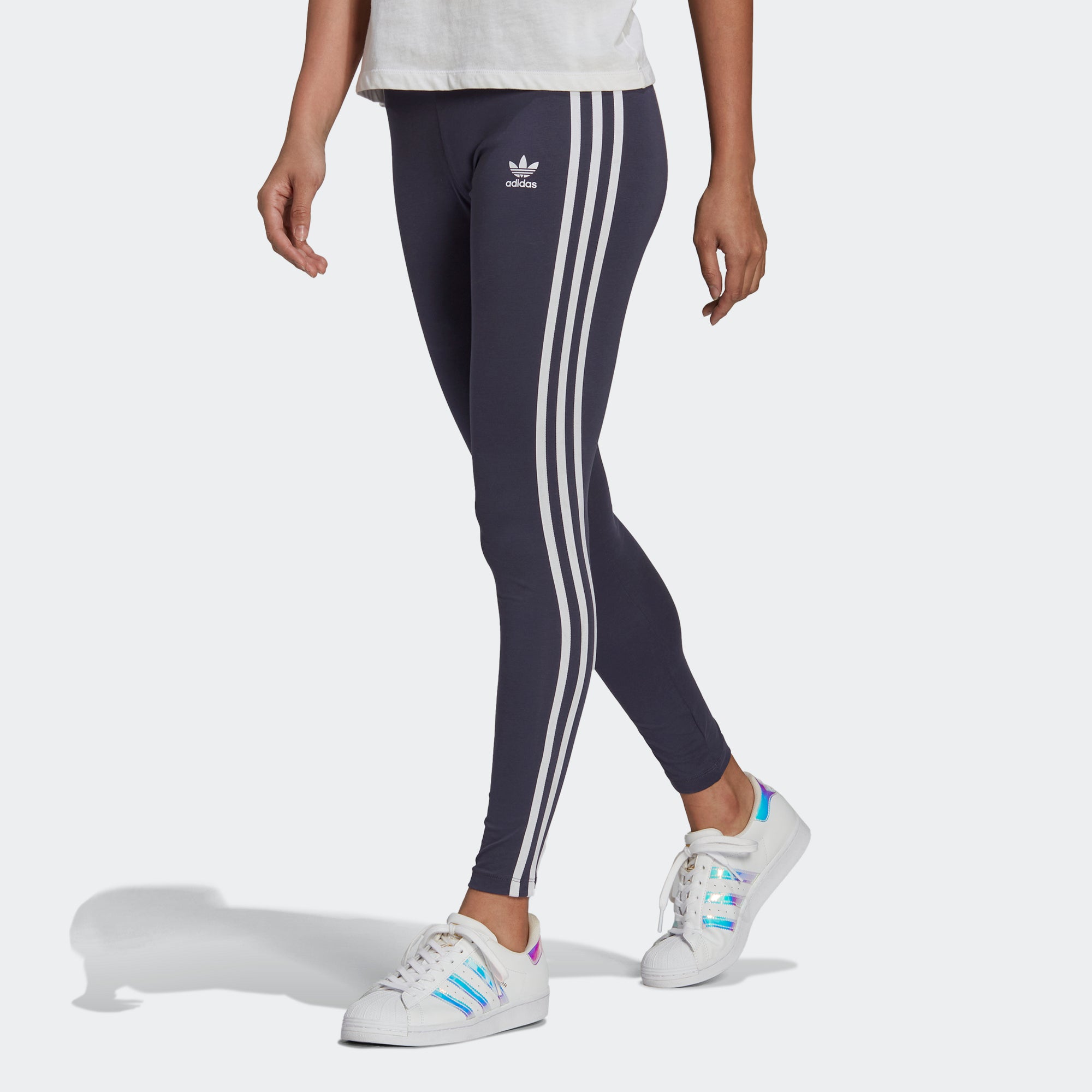 Adidas Originals 3-Stripes Womens Leggings Dark Blue