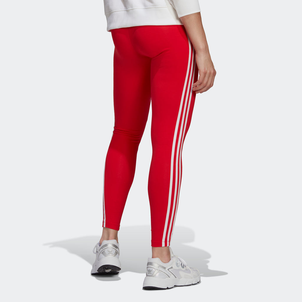 Women's adidas Originals Adicolor 3-Stripes Leggings Vivid Red