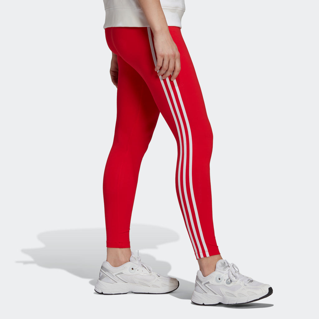 Women's adidas Originals Adicolor 3-Stripes Leggings Vivid Red