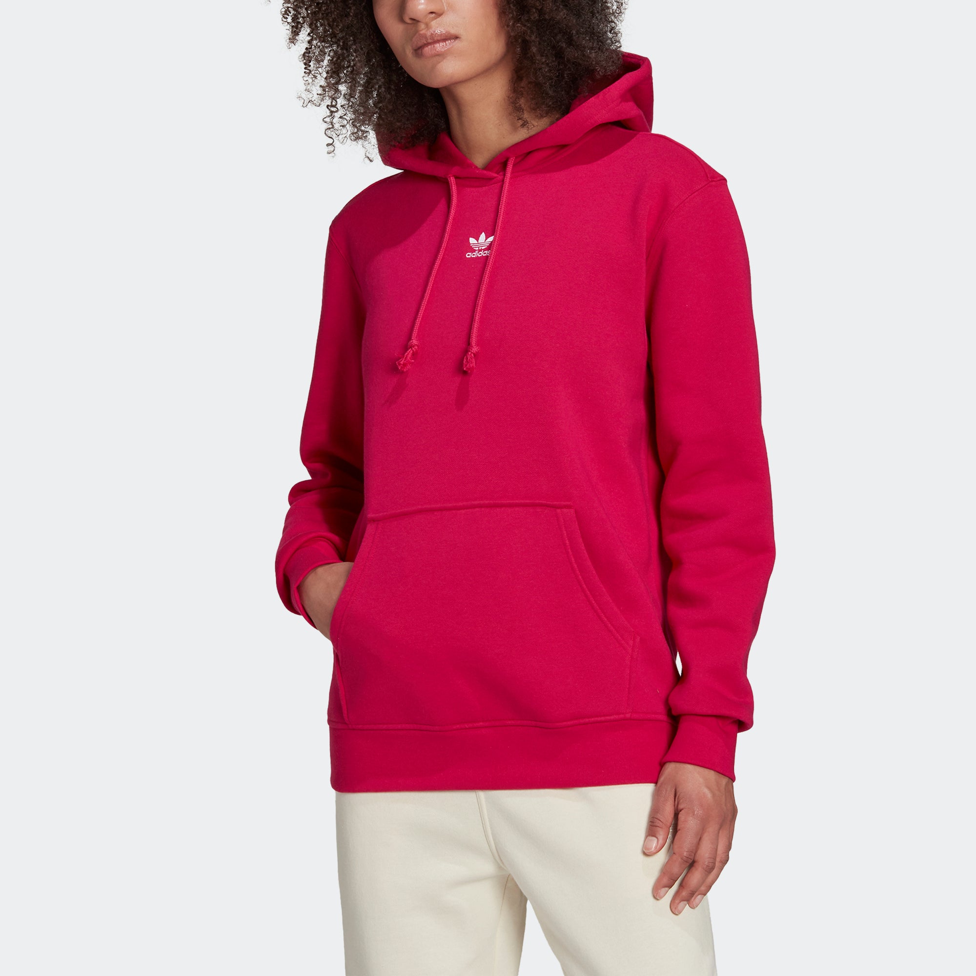 Women\'s adidas Originals Adicolor Essentials Pink Hoodie Fleece Bold