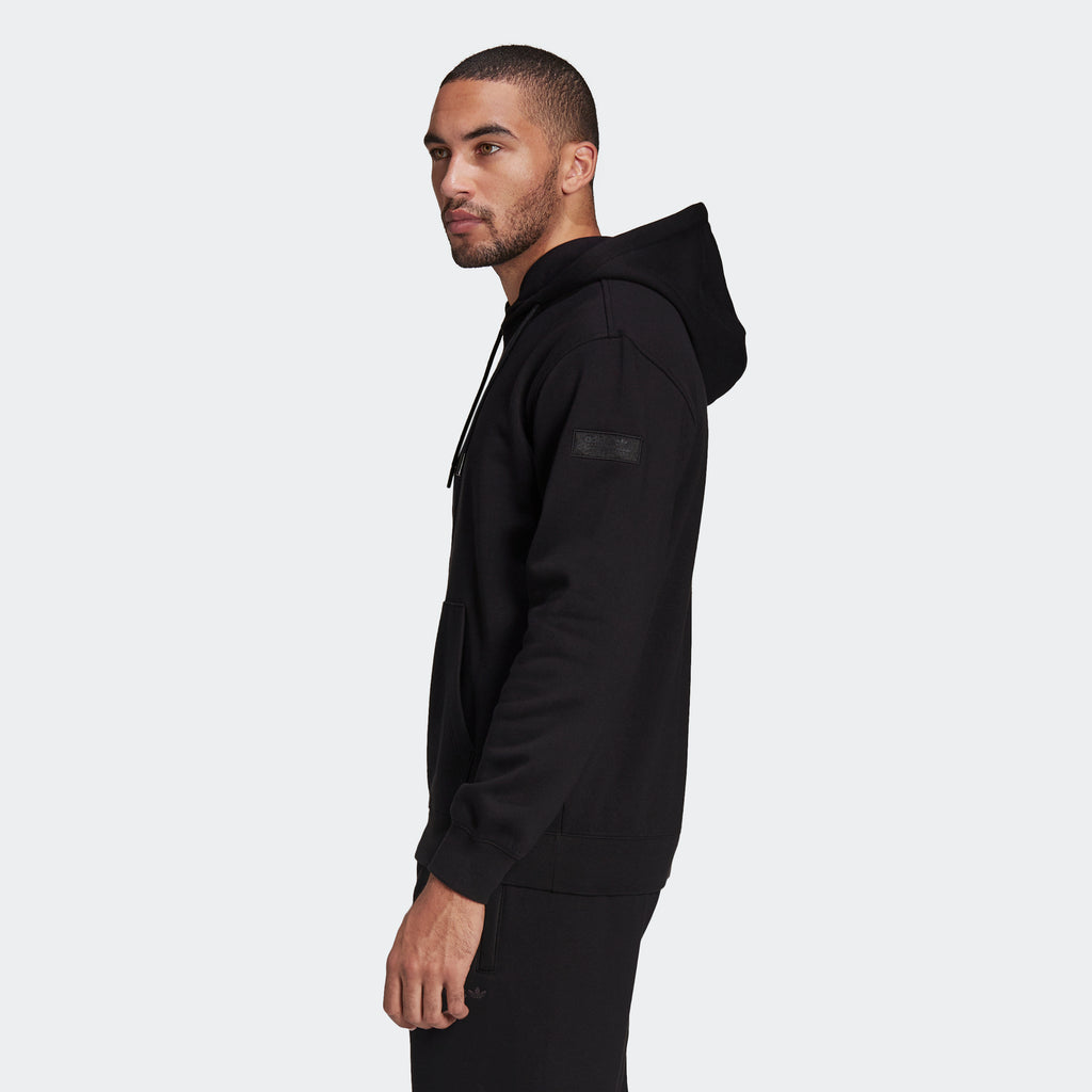 Men's adidas Originals Trefoil Linear Hoodie Black