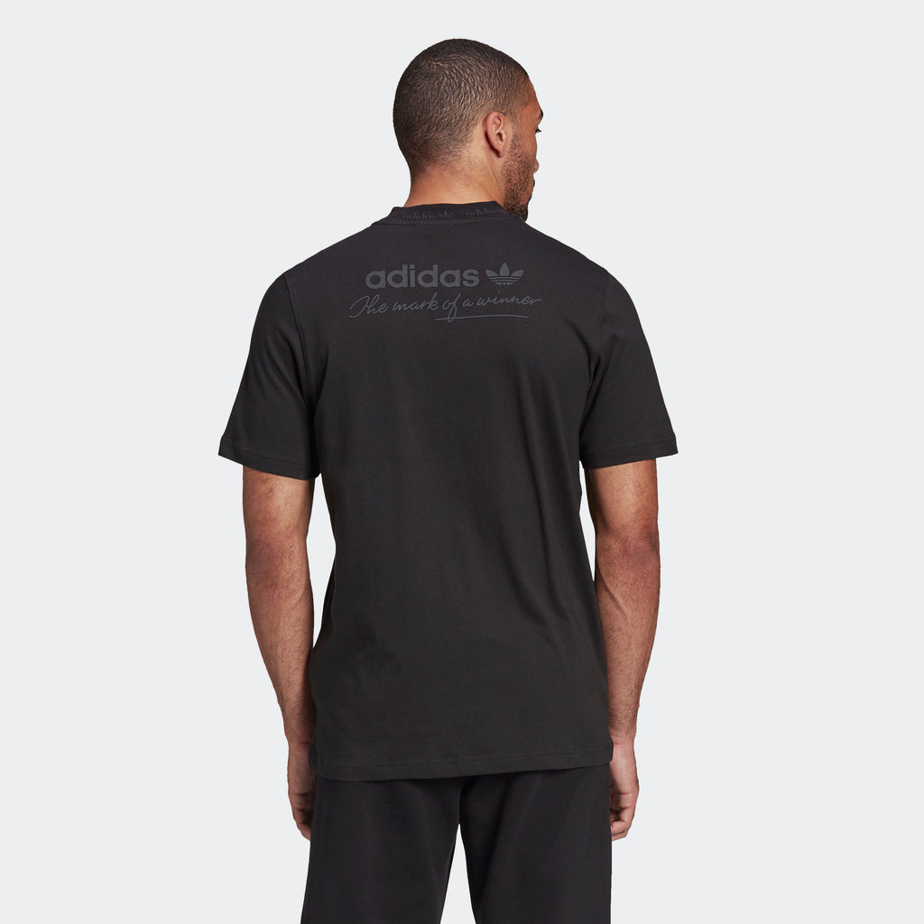 Men's adidas Originals Trefoil Linear T-Shirt Black