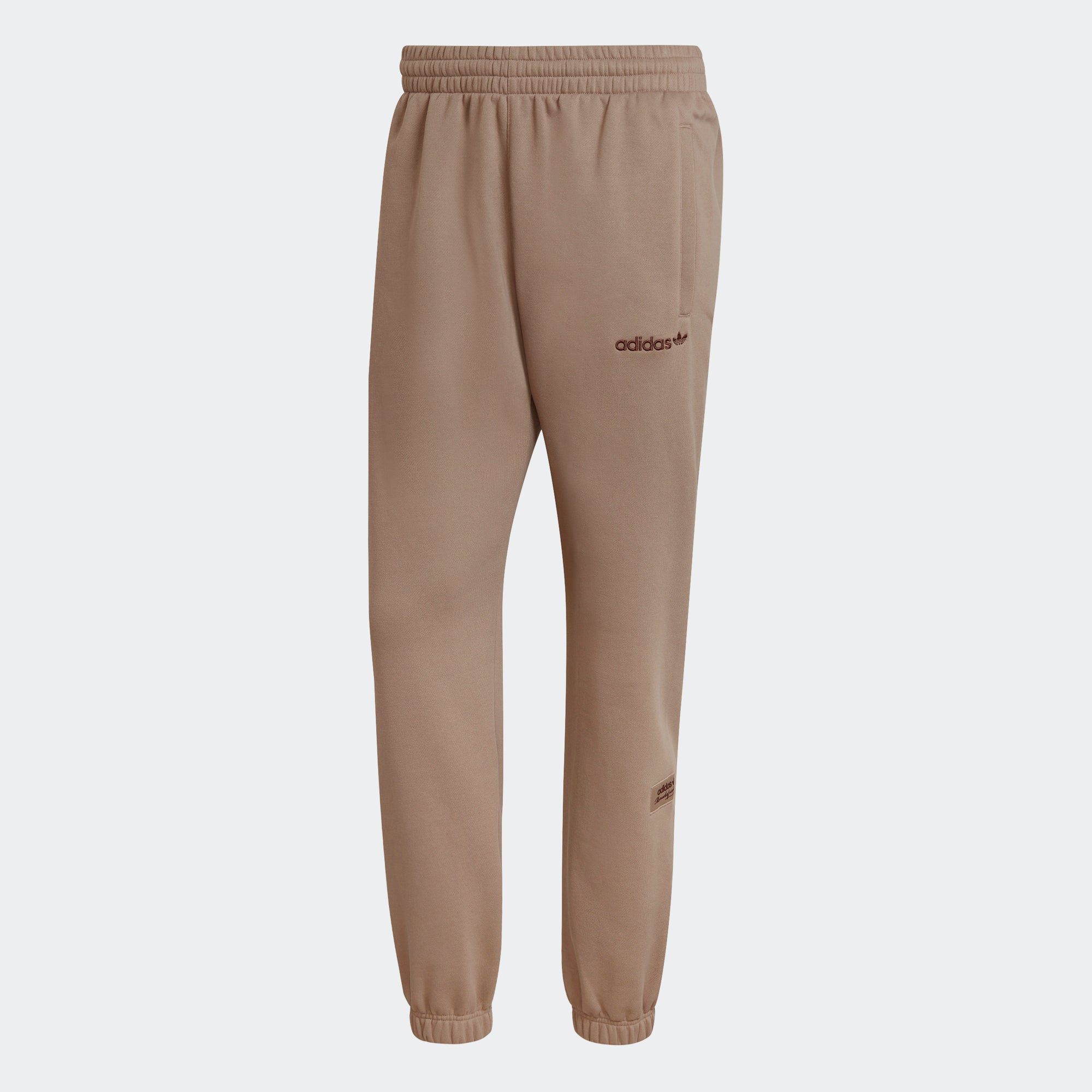 Men's adidas Originals Trefoil Linear Sweatpants Chalky Brown