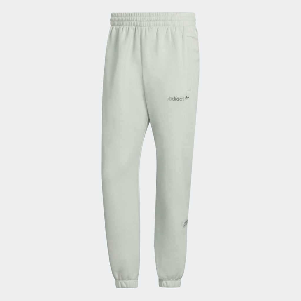 Men's adidas Originals Trefoil Linear Sweatpants Linen Green