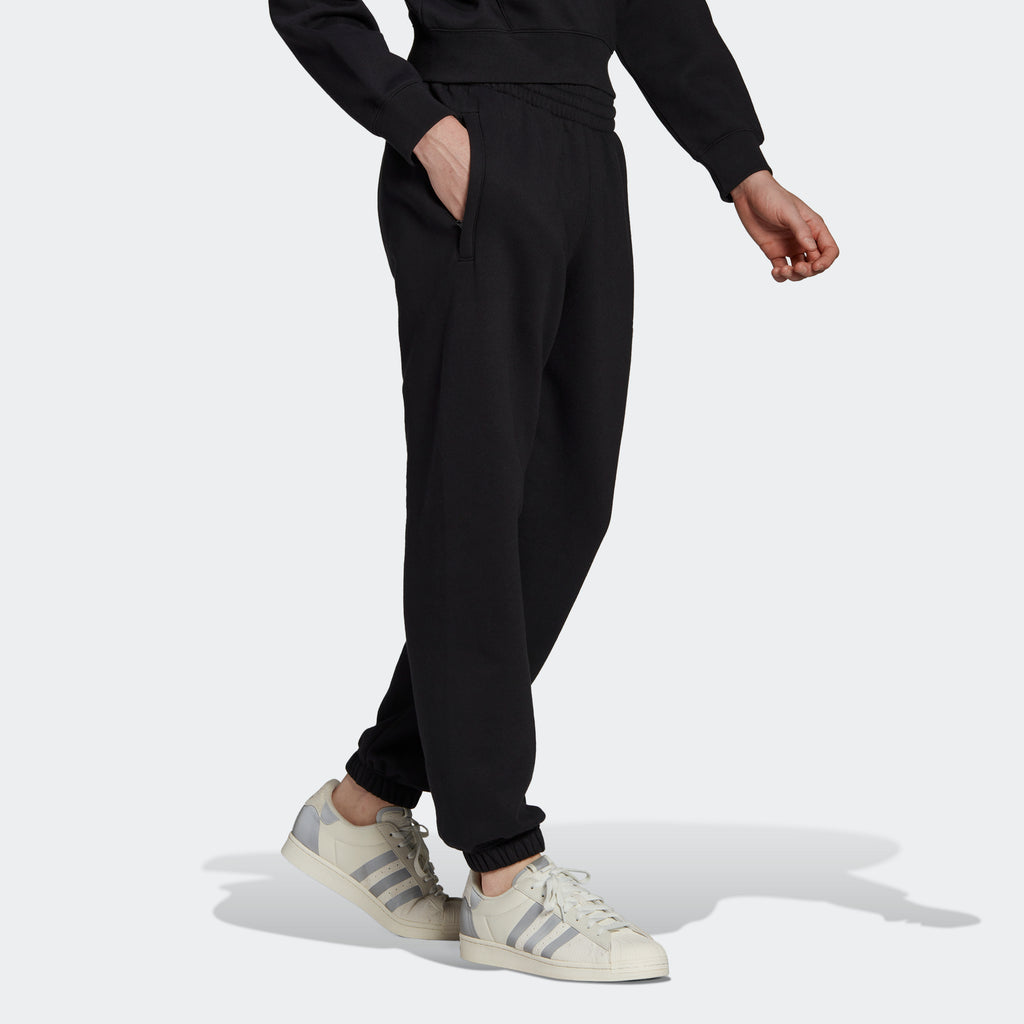 Men's adidas Originals Trefoil Linear Sweatpants Black