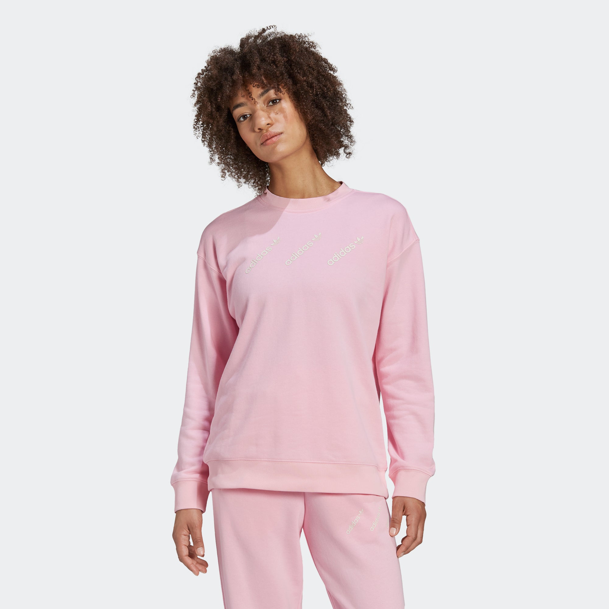 Adidas original pink sweatshirt Clearance