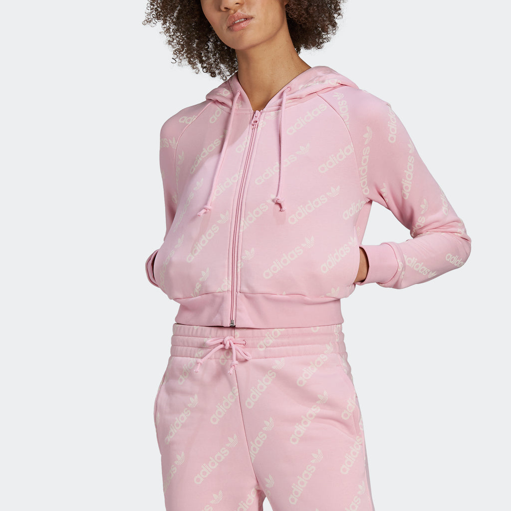 Women's adidas Originals Cropped Monogram Jacket True Pink