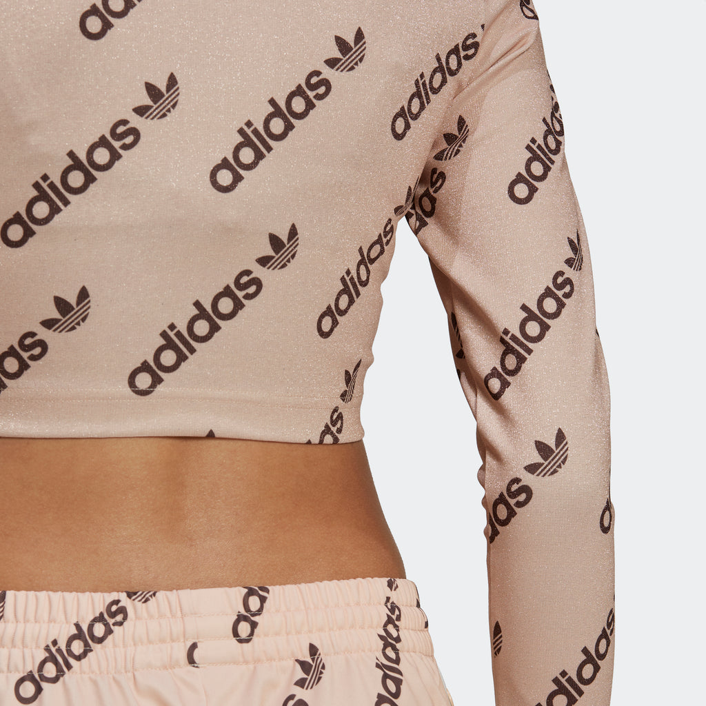 Women's adidas Originals Long Sleeve Crop Top Halo Blush
