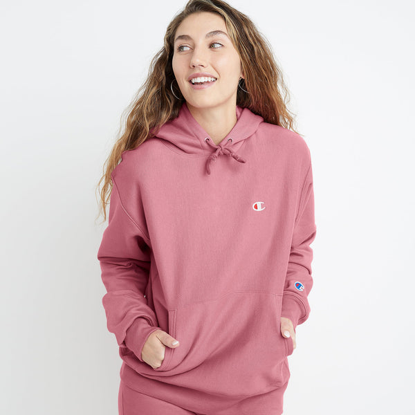 Pink champion hotsell hoodie women's