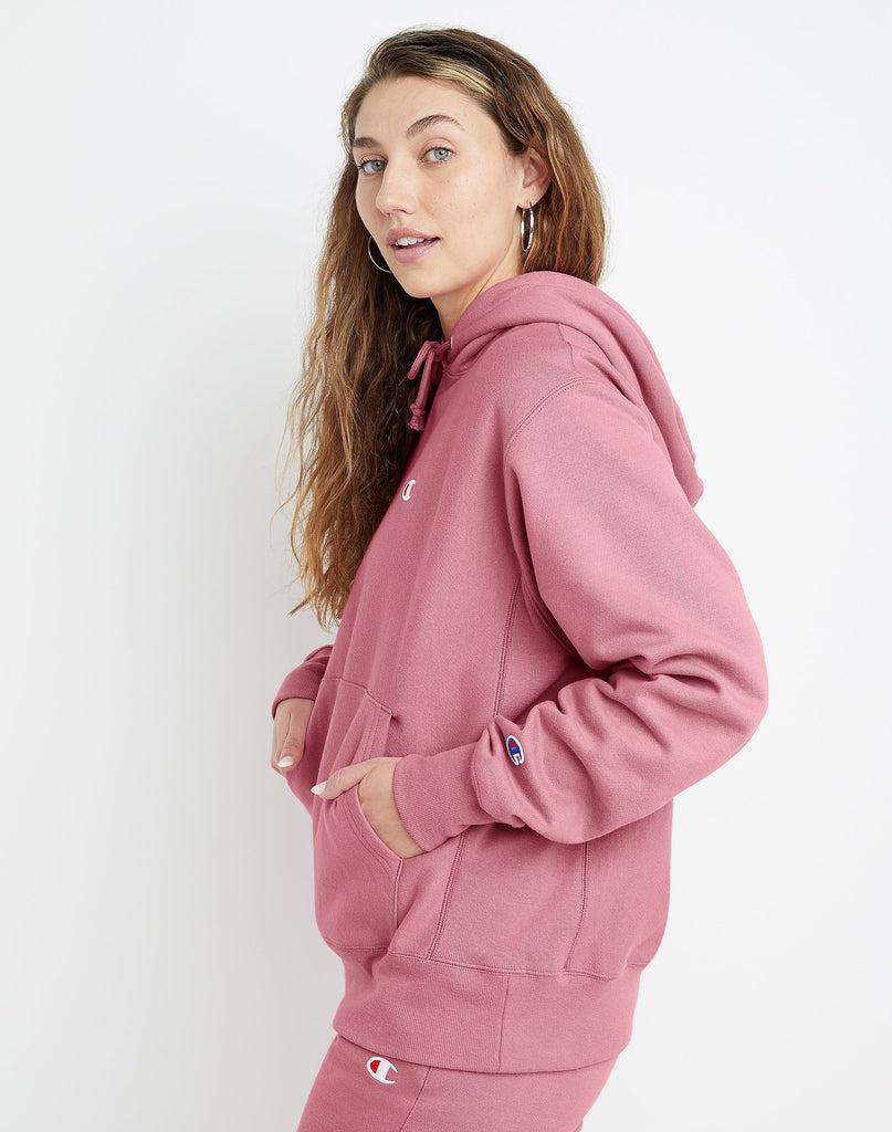 Women's Champion RW Boyfriend Hoodie Terracotta Pink