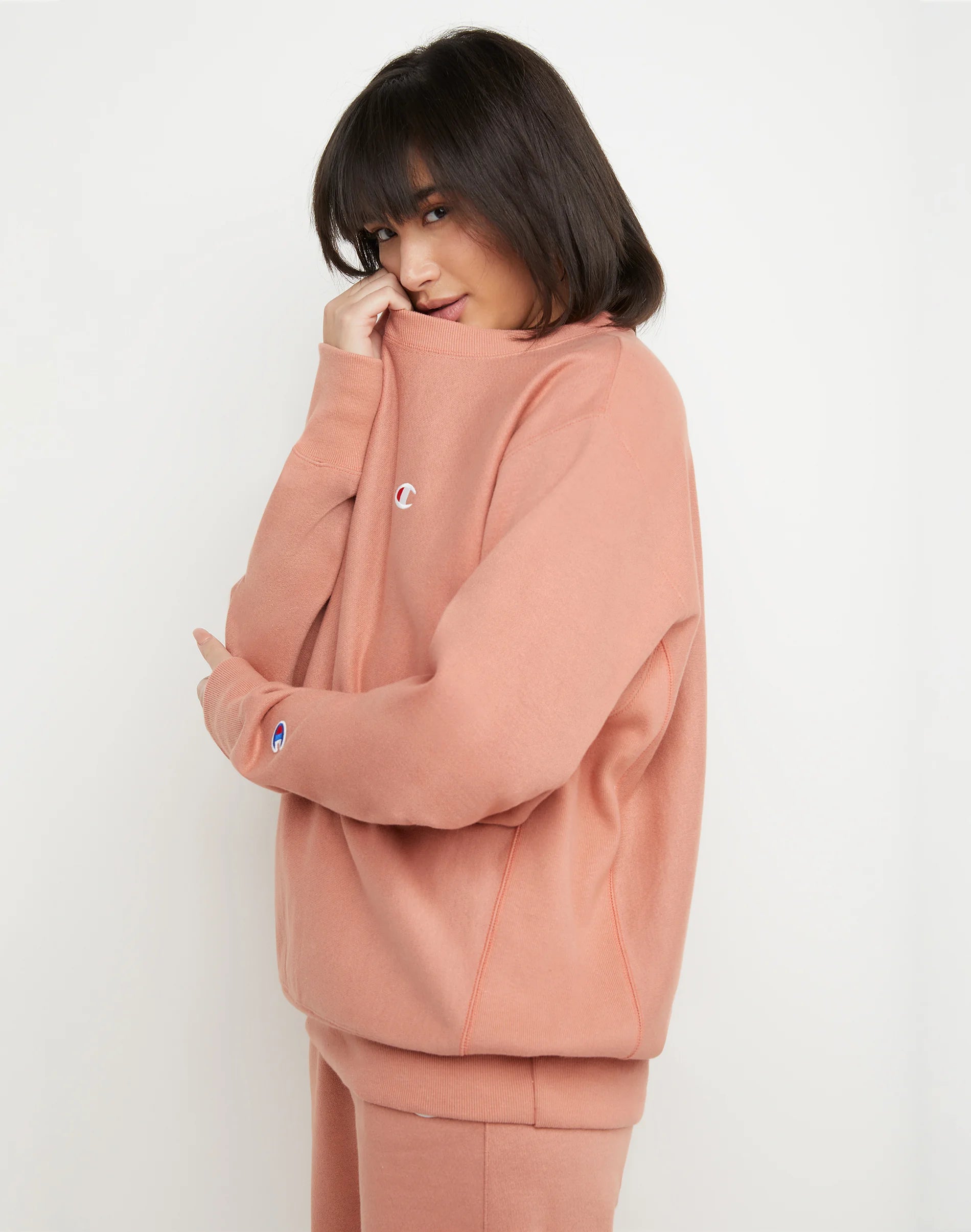 Champion sweatshirt coral cheap