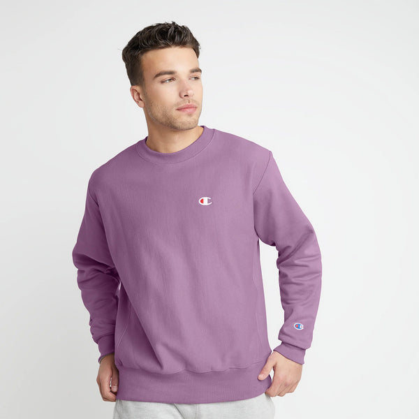 Men's Champion Life Reverse Weave Crew Lavender - S / PURPLE