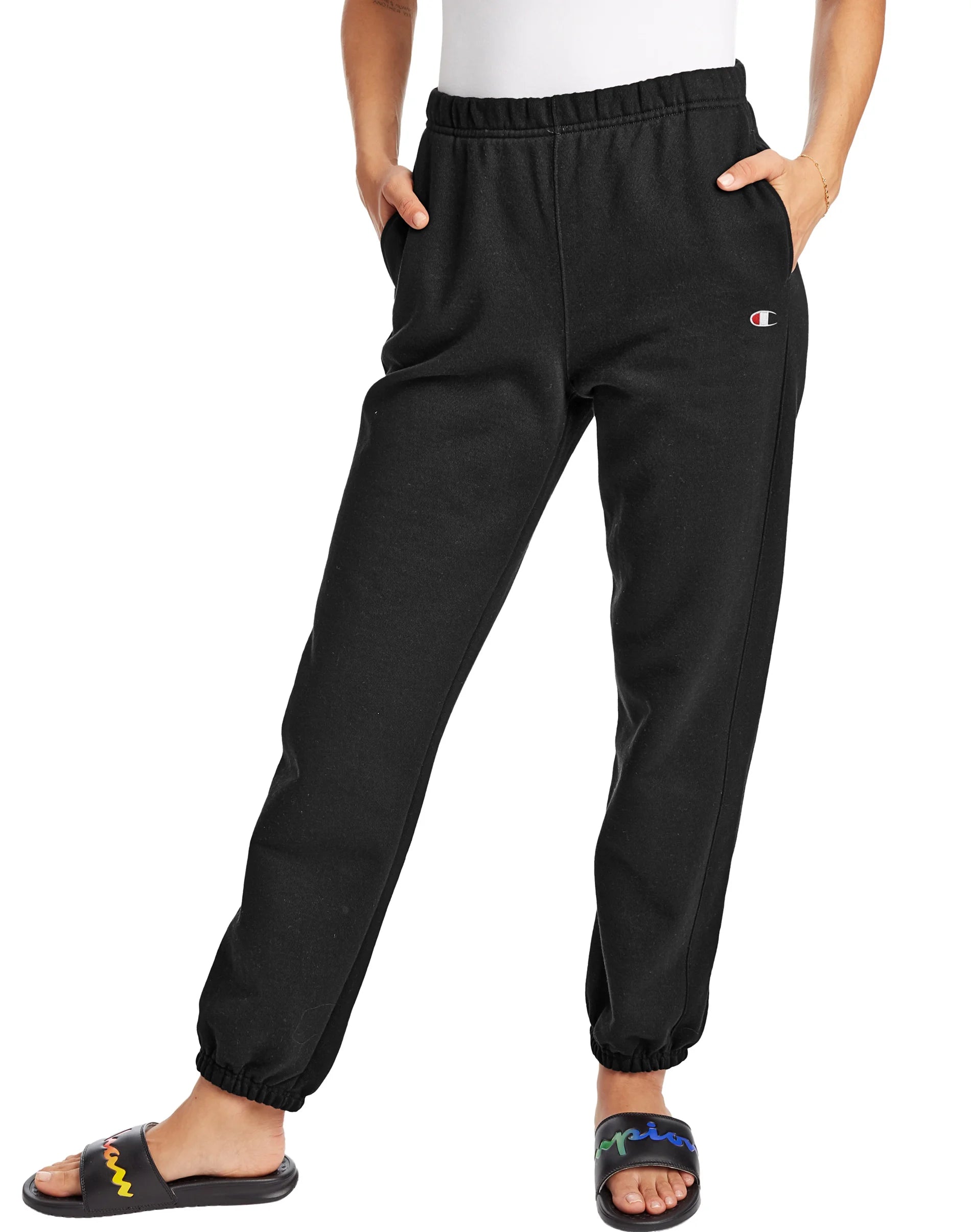 Black champion sweatpants womens sales