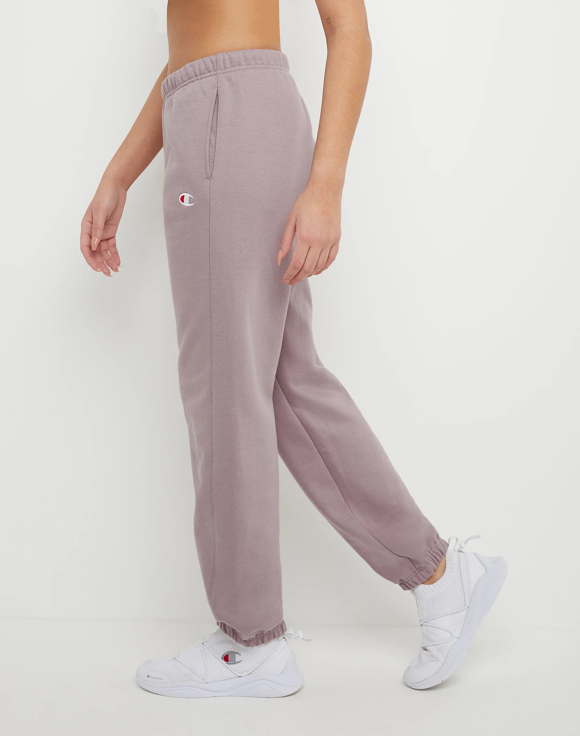 Women's Reverse Weave Heritage Sweatpants, Rose and 19 Graphic, 27