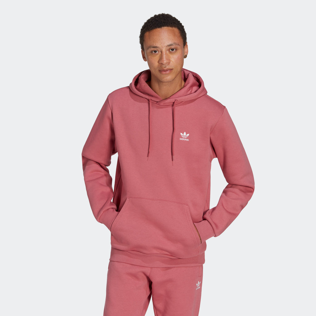 Men's adidas Originals Trefoil Essentials Hoodie Pink Strata