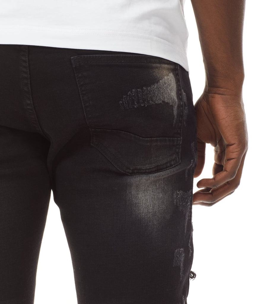 Men's Smoke Rise Rip & Repair Fashion Jeans Dusty Black
