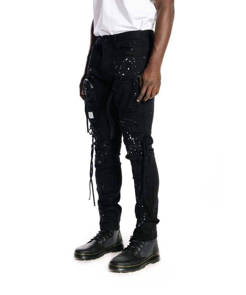 Men's Smoke Rise Cargo Fashion Twill Pants Black