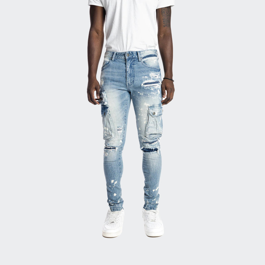 Men's Smoke Rise Multipocket Fashion Jeans Nile Blue