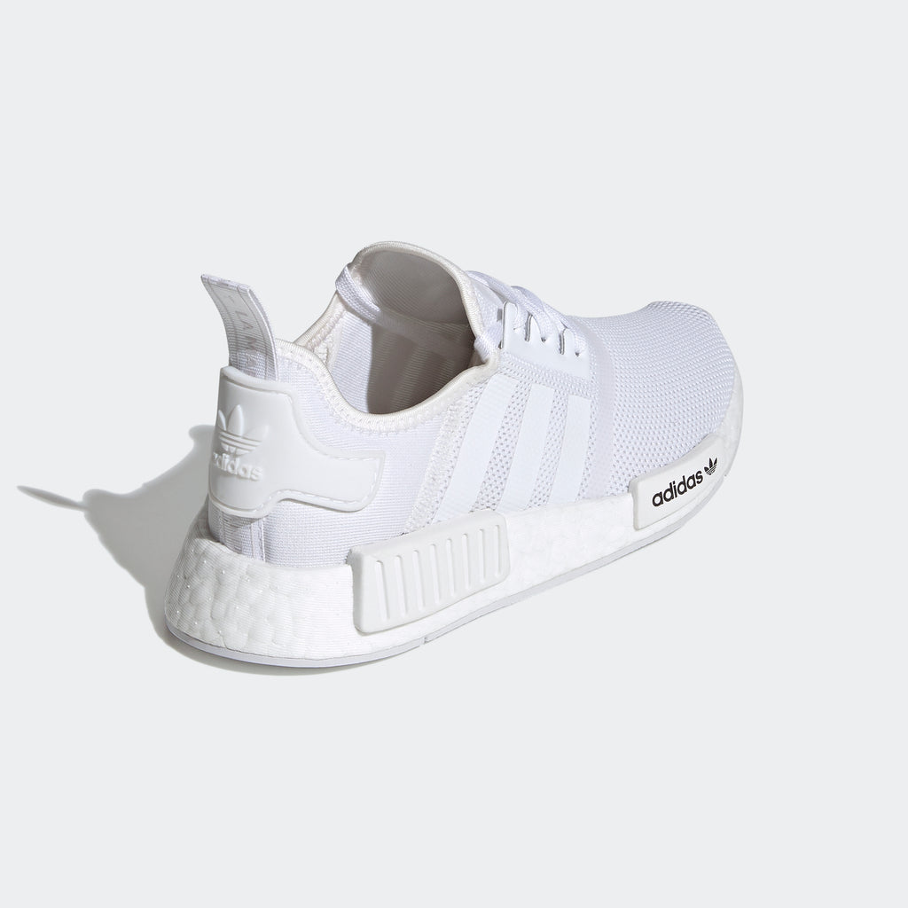 Kid's adidas Originals NMD_R1 Shoes White FW0432 | Chicago City Sports | diagonal rear view