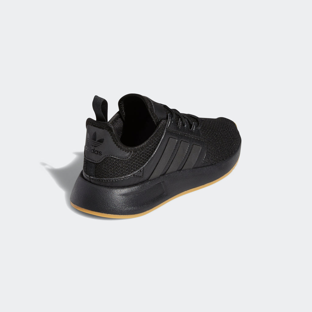 Kid's adidas Originals X_PLR Shoes Black Gum (SKU FY9061) | Chicago City Sports | diagonal view