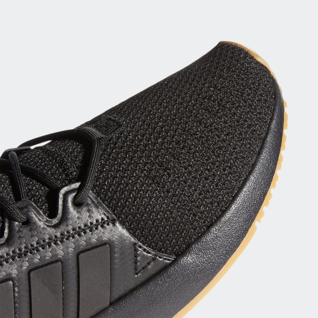 Kid's adidas Originals X_PLR Shoes Black Gum (SKU FY9061) | Chicago City Sports | detailed toe area view