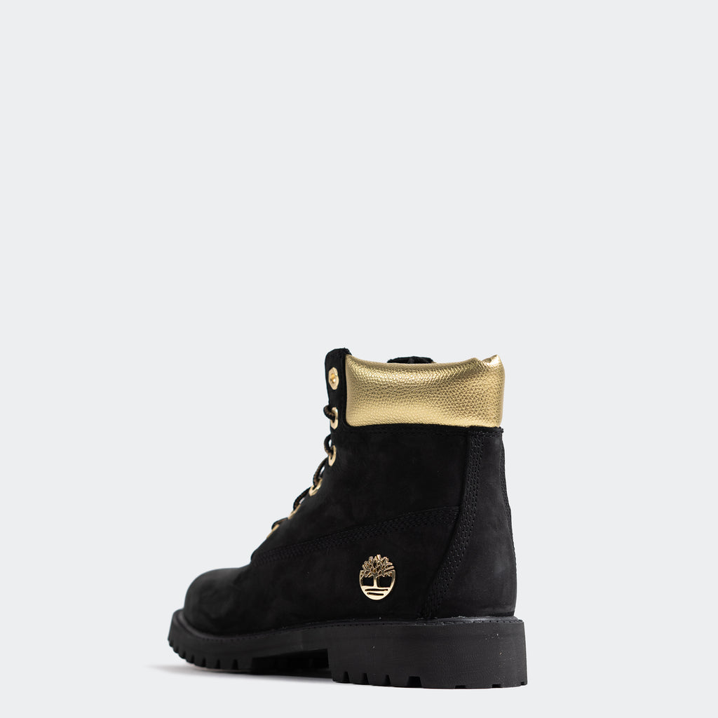 Kids Timberland Premium 6-Inch Waterproof Boots Black Gold
