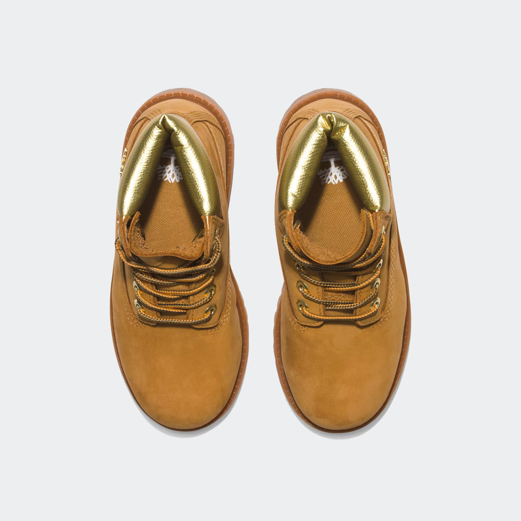 Kids Timberland Premium 6-Inch Waterproof Boots Wheat Gold