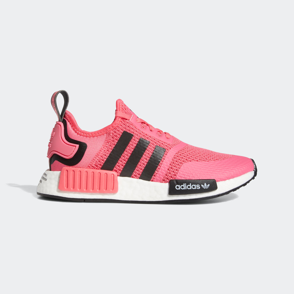 Kids' adidas NMD_R1 Shoes Super Pink FV1694 | Chicago City Sports | side view