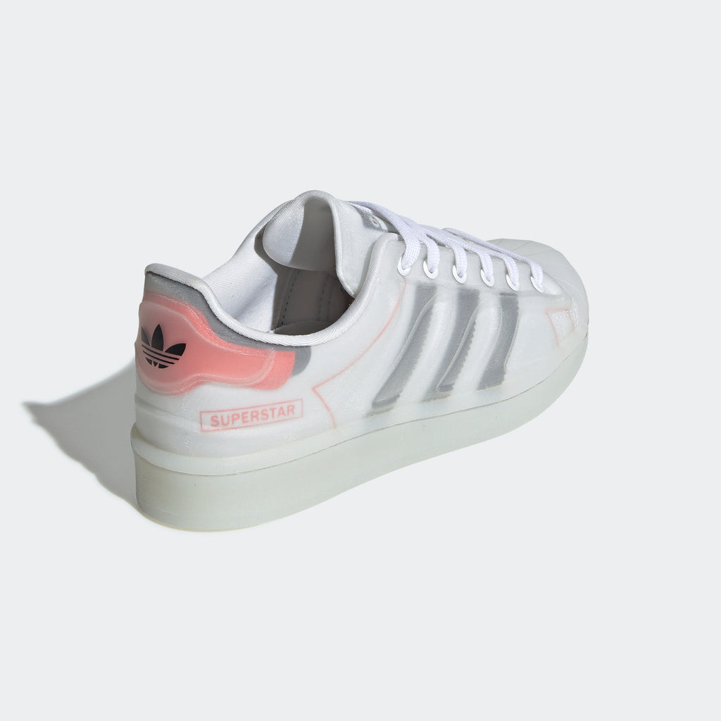Big Kids' adidas Superstar Futureshell Shoes White S42622 | Chicago City Sports | rear angled view