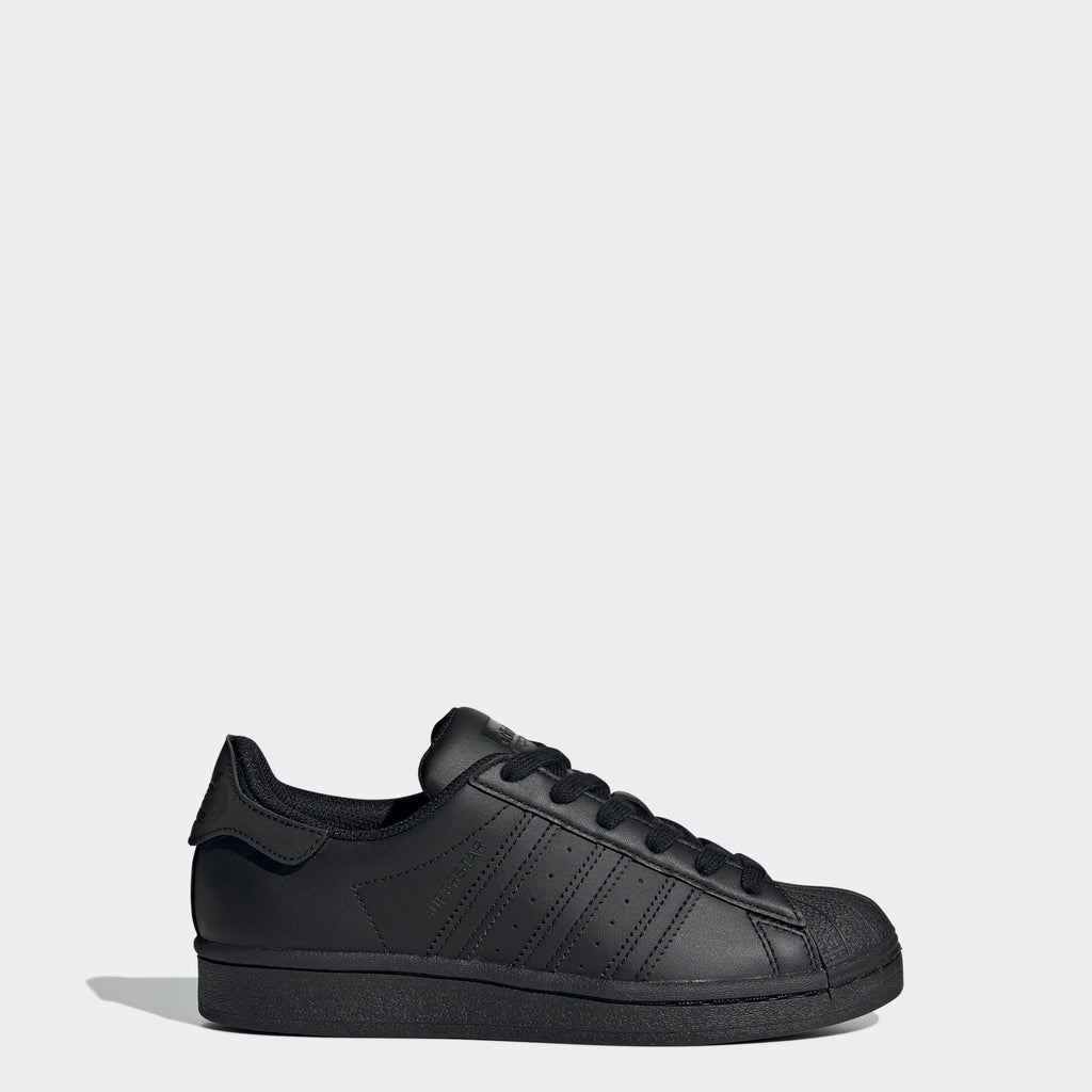 Kids' adidas Superstar Shoes Core Black FV3702 | Chicago City Sports | side view