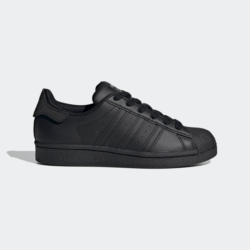 Kids' adidas Superstar Shoes Core Black FV3702 | Chicago City Sports | side view