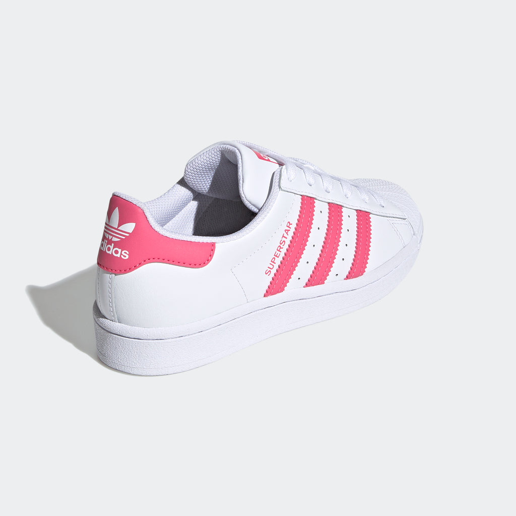 Kids' adidas Originals Superstar Shoes White Super Pink