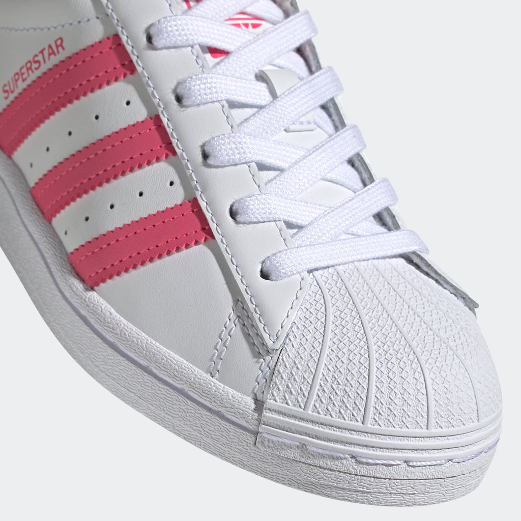 Kids' adidas Originals Superstar Shoes White Super Pink