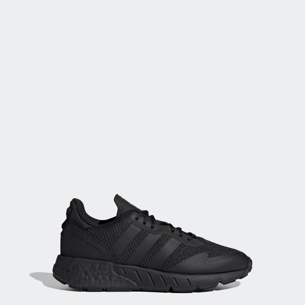 Kids' adidas ZX 1K Boost Shoes Black G58921 | Chicago City Sports | side view