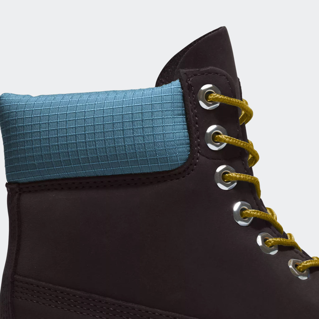 Men's Timberland Premium 6-Inch Waterproof Boots Black Nubuck Blue