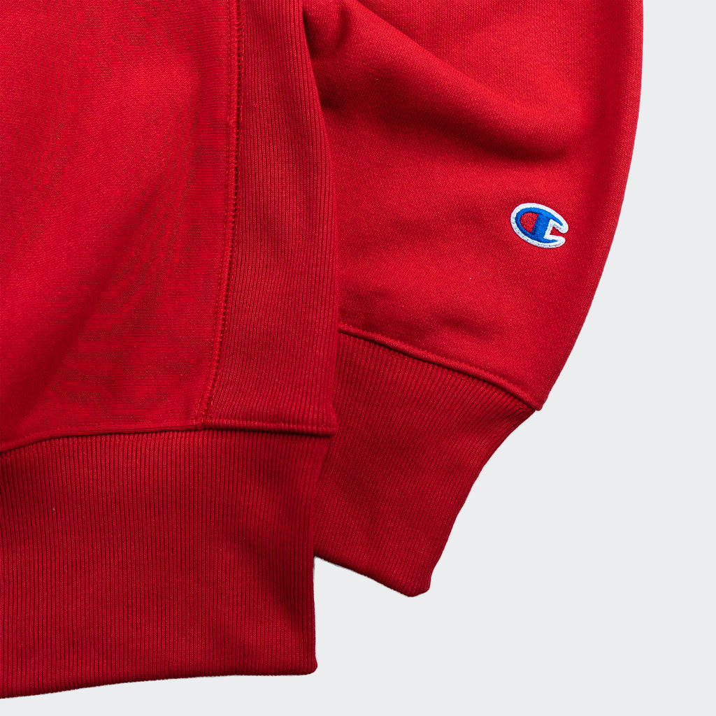 Men's Champion Reverse Weave Mickey Mouse Crew Sweatshirt Red