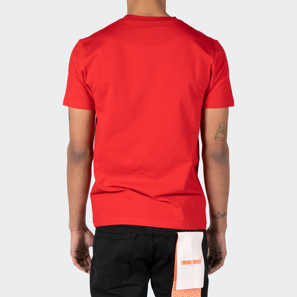 Men's TWO MILL TWENTY Inverse Logo Money Graphic T-Shirt Red
