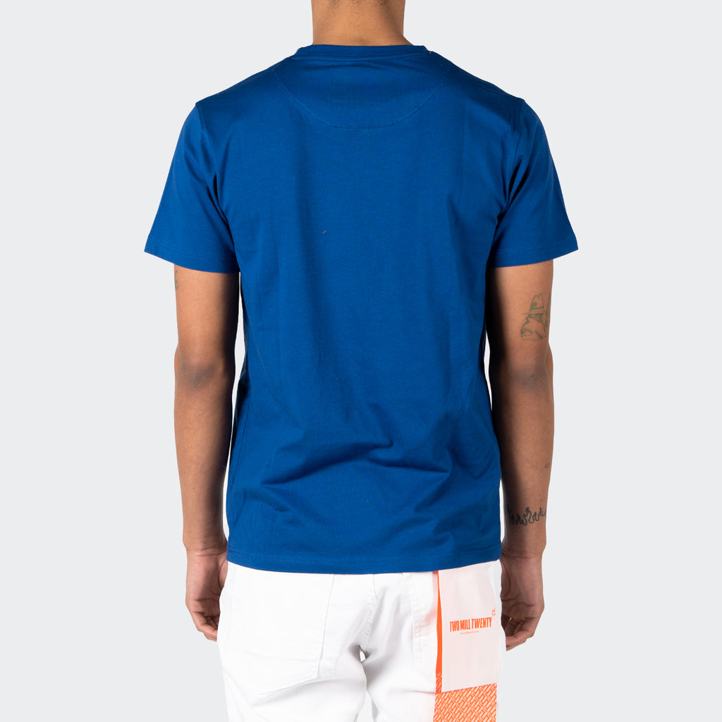 Men's TWO MILL TWENTY Inverse Logo Money Graphic T-Shirt Royal Blue