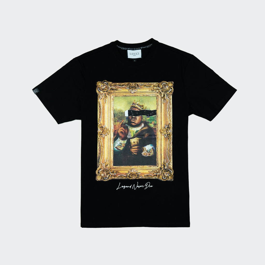 Men's LUCCI King Mona Lisa Legend Never Die T-Shirt Black